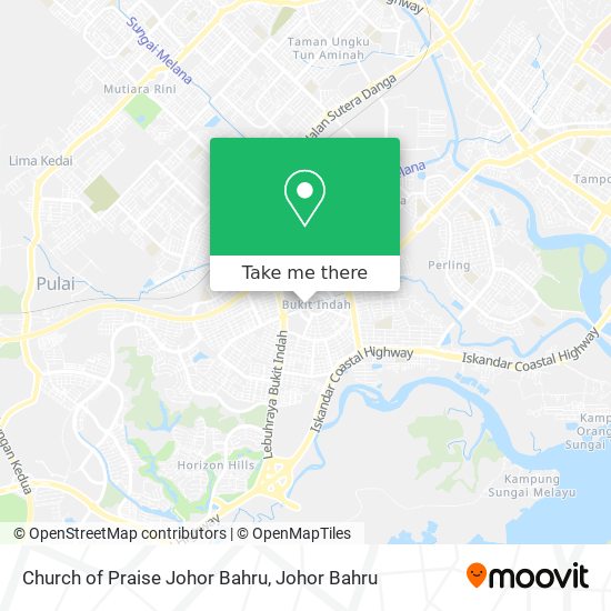 Church of Praise Johor Bahru map