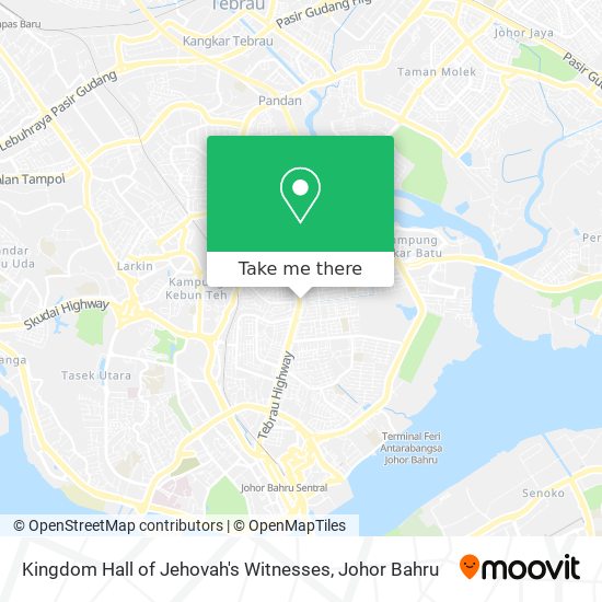 Kingdom Hall of Jehovah's Witnesses map