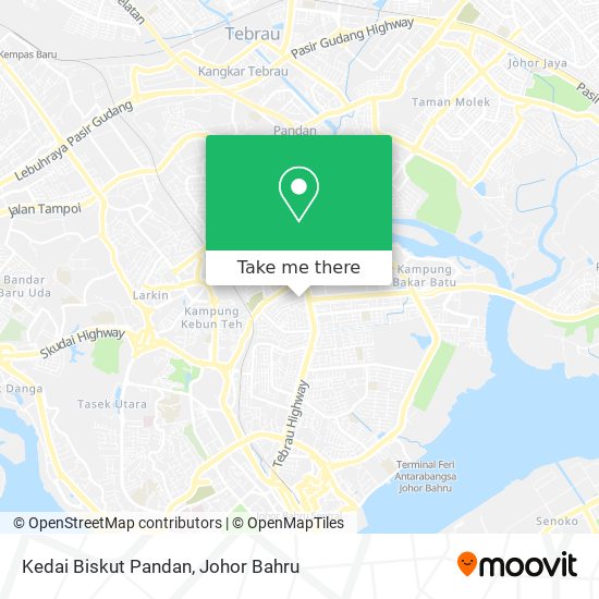 Kedai Biskut Pandan map