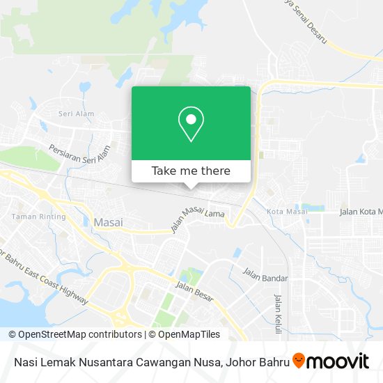 Nasi Lemak Nusantara Cawangan Nusa map