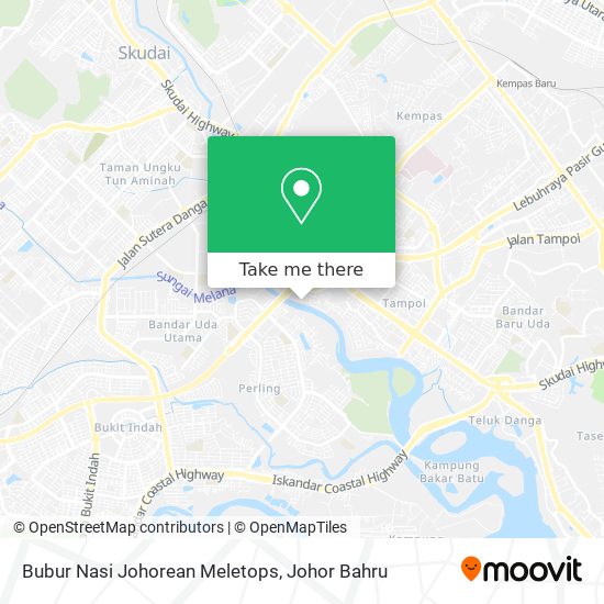 Bubur Nasi Johorean Meletops map