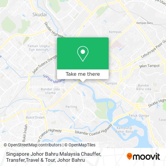 Singapore Johor Bahru Malaysia Chauffer, Transfer,Travel & Tour map