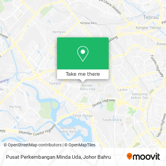 Pusat Perkembangan Minda Uda map