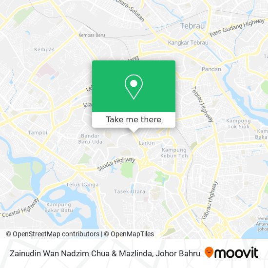 Zainudin Wan Nadzim Chua & Mazlinda map