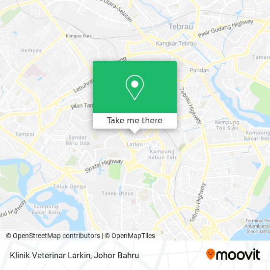 Klinik Veterinar Larkin map