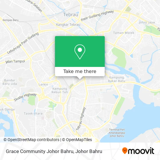 Grace Community Johor Bahru map