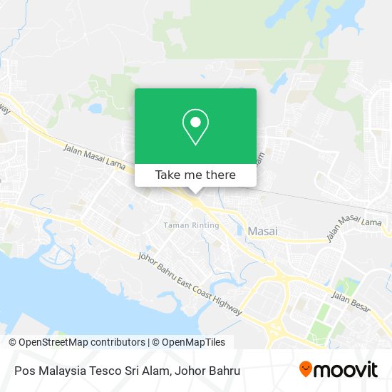 Pos Malaysia Tesco Sri Alam map