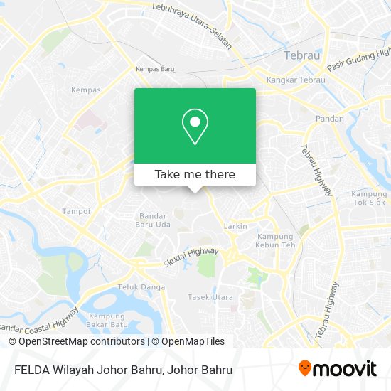 FELDA Wilayah Johor Bahru map