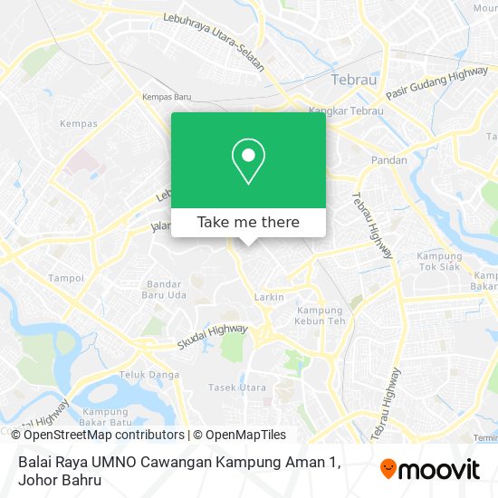 Balai Raya UMNO Cawangan Kampung Aman 1 map