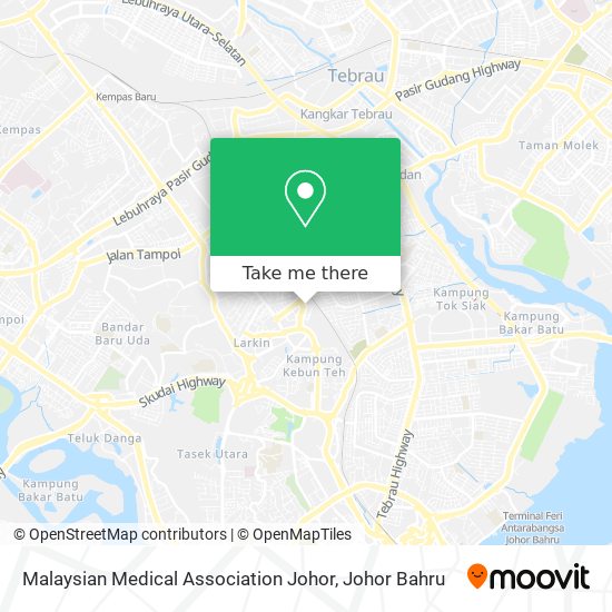 Malaysian Medical Association Johor map