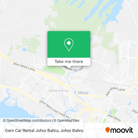 Gem Car Rental Johor Bahru map