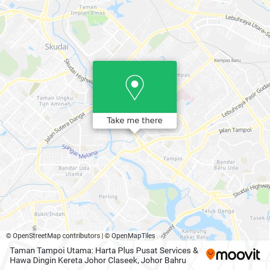 Taman Tampoi Utama: Harta Plus Pusat Services & Hawa Dingin Kereta Johor Claseek map