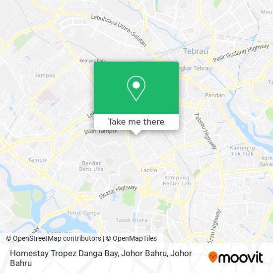 Homestay Tropez Danga Bay, Johor Bahru map