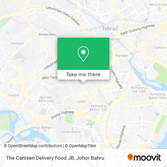 The Canteen Delivery Food JB map