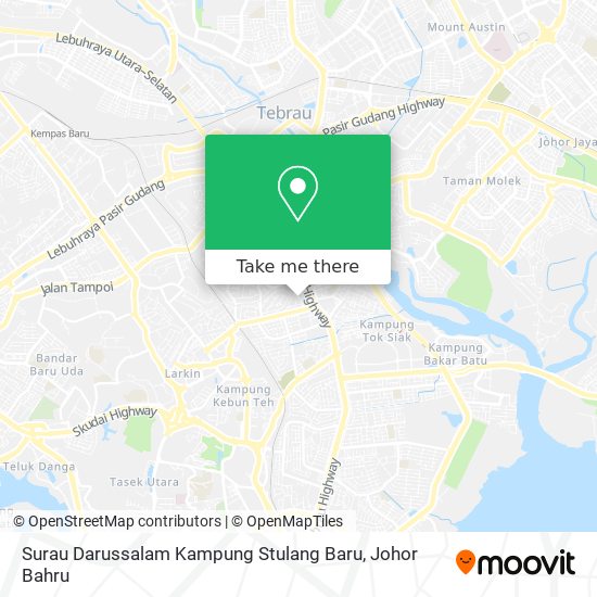 Surau Darussalam Kampung Stulang Baru map