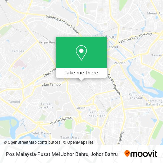 Pos Malaysia-Pusat Mel Johor Bahru map