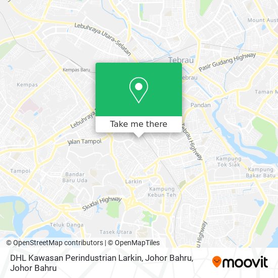 DHL Kawasan Perindustrian Larkin, Johor Bahru map
