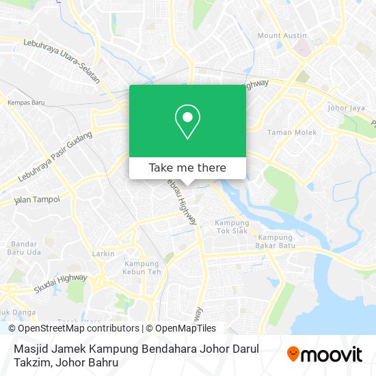 Masjid Jamek Kampung Bendahara Johor Darul Takzim map