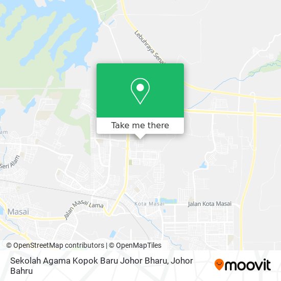 Sekolah Agama Kopok Baru Johor Bharu map