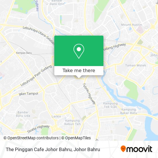 The Pinggan Cafe Johor Bahru map
