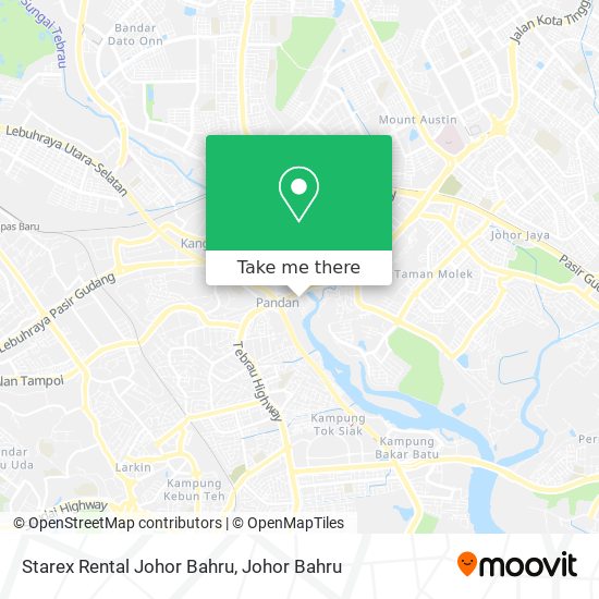 Starex Rental Johor Bahru map