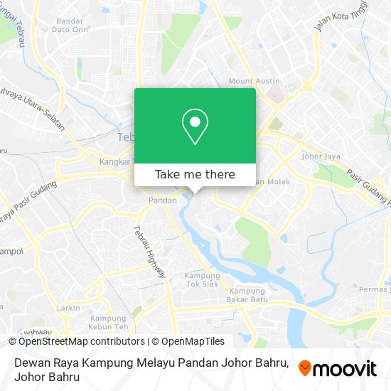 Dewan Raya Kampung Melayu Pandan Johor Bahru map