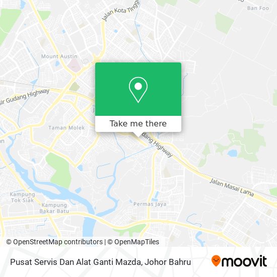 Pusat Servis Dan Alat Ganti Mazda map