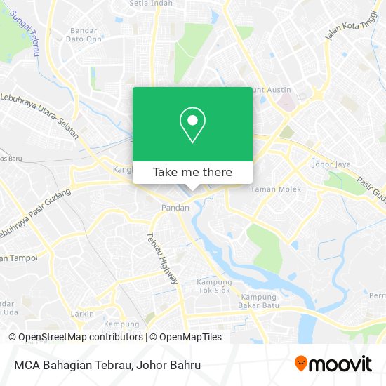 MCA Bahagian Tebrau map