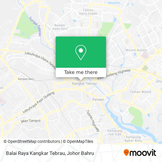 Balai Raya Kangkar Tebrau map