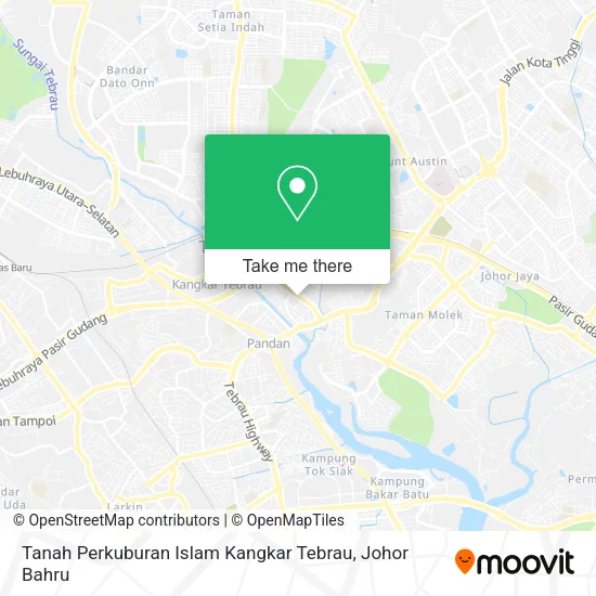 Tanah Perkuburan Islam Kangkar Tebrau map