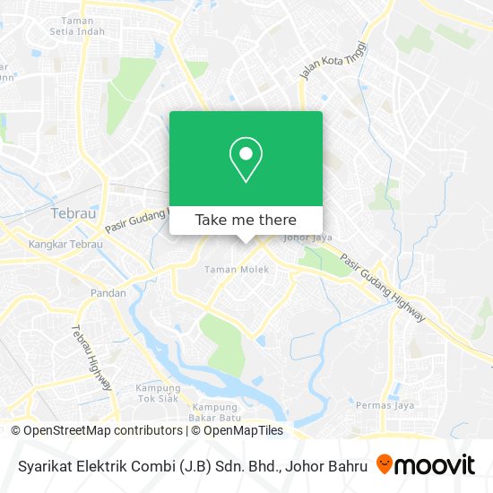 Syarikat Elektrik Combi (J.B) Sdn. Bhd. map