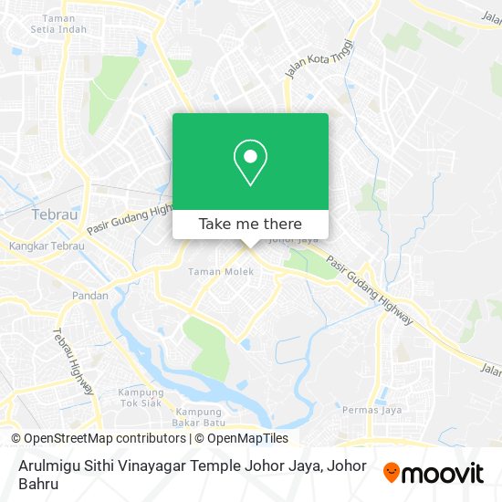 Arulmigu Sithi Vinayagar Temple Johor Jaya map