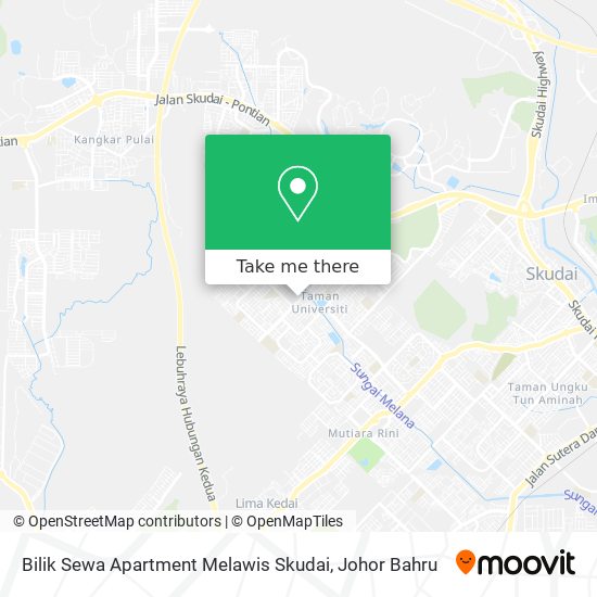 Bilik Sewa Apartment Melawis Skudai map