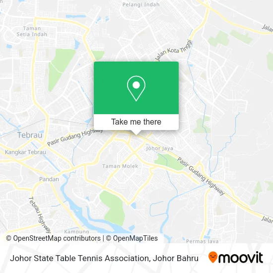 Johor State Table Tennis Association map