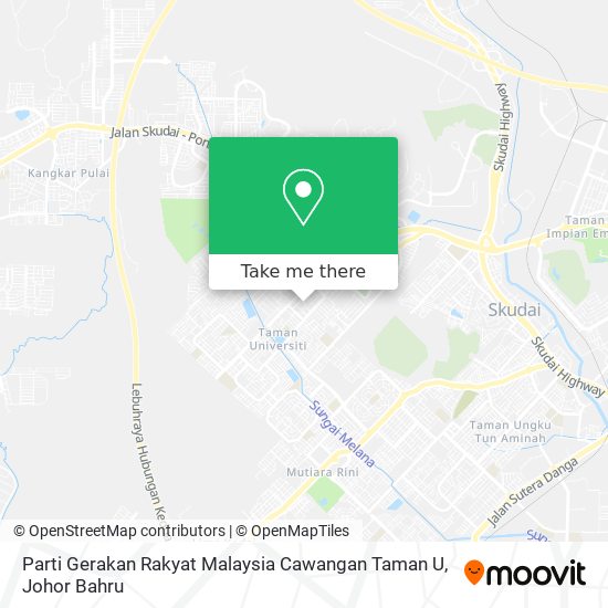 Parti Gerakan Rakyat Malaysia Cawangan Taman U map