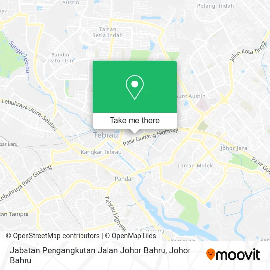 Jabatan Pengangkutan Jalan Johor Bahru map
