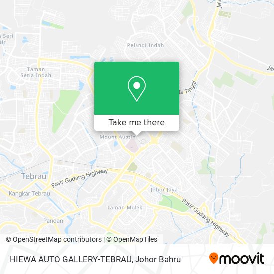 HIEWA AUTO GALLERY-TEBRAU map