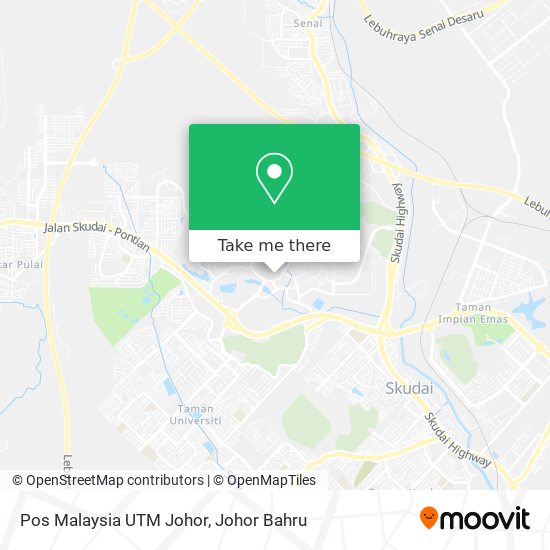 Pos Malaysia UTM Johor map