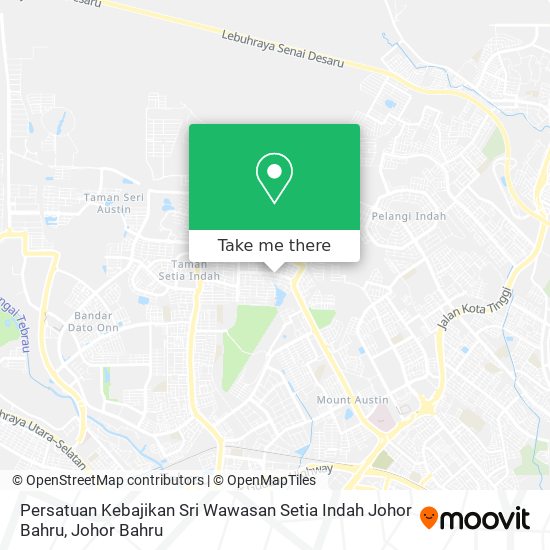 Persatuan Kebajikan Sri Wawasan Setia Indah Johor Bahru map