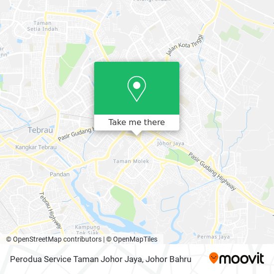 Perodua Service Taman Johor Jaya map