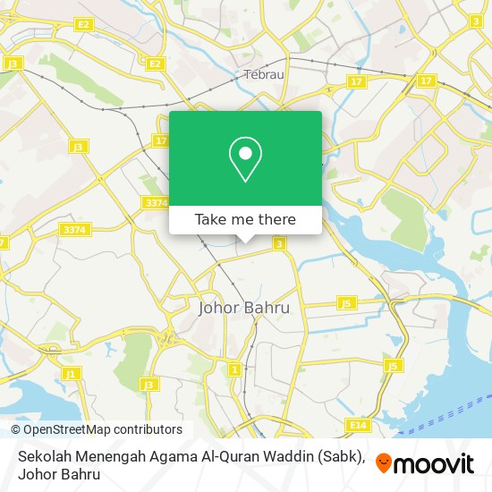 如何坐公交去johor Baharu的sekolah Menengah Agama Al Quran Waddin Sabk Moovit