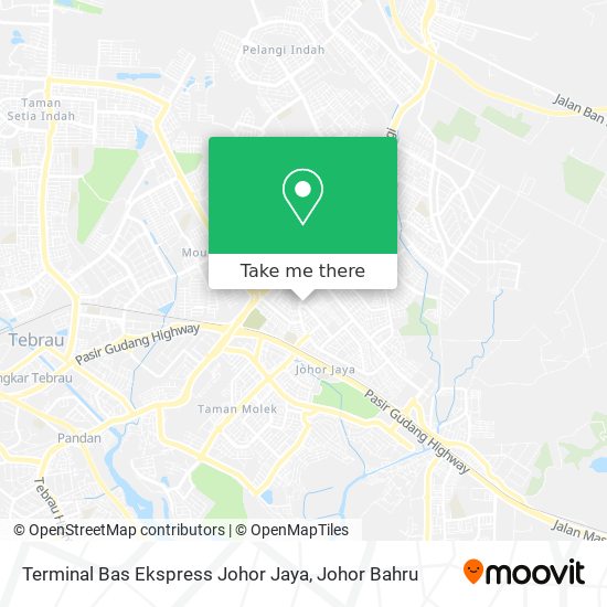 Terminal Bas Ekspress Johor Jaya map