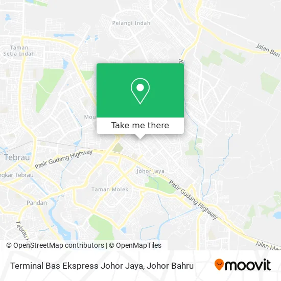Terminal Bas Ekspress Johor Jaya map