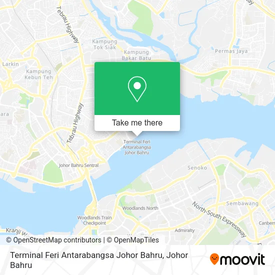 Terminal Feri Antarabangsa Johor Bahru map