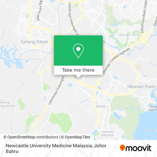 Newcastle University Medicine Malaysia map