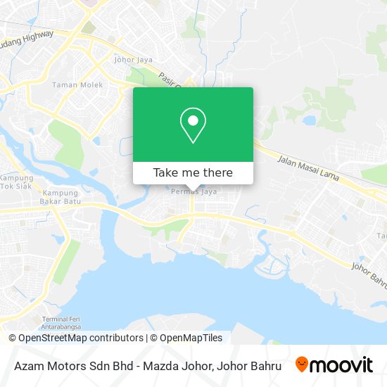 Azam Motors Sdn Bhd - Mazda Johor map