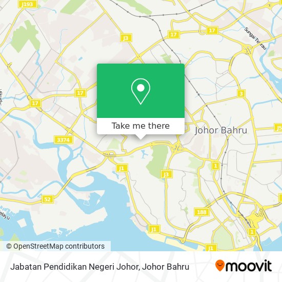 How to get to Jabatan Pendidikan Negeri Johor in Johor Baharu by Bus?