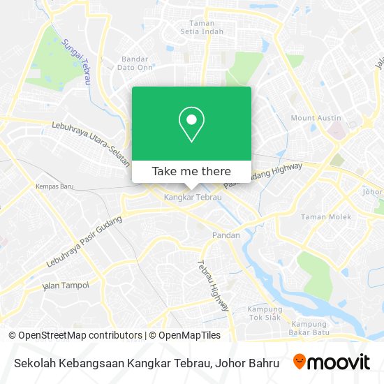 Sekolah Kebangsaan Kangkar Tebrau map