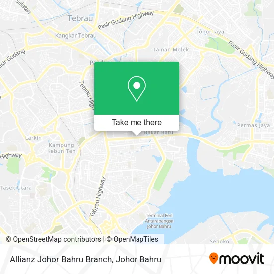 Allianz Johor Bahru Branch map