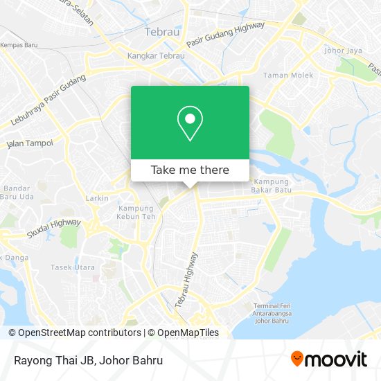 Rayong Thai JB map